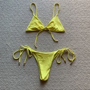 Monday Swimwear Yellow Two Piece Swimsuit Set